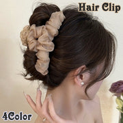 ヘアクリップ バンスクリップ 髪留め レディース 女性 婦人 ヘアアクセサリー レース フリル 髪飾り 蝶結び ヘアアレンジ 上品 エレガント 高級感 高見え おしゃれ かわいい 普段使い デイリー 通勤 通学