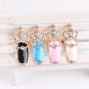 ネイルリング チップリング レディース アクセサリー 爪の指輪 フィンガー 指先用 ラインストーン 王冠 キラキラ かわいい おしゃれ