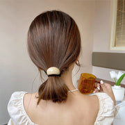 ヘアゴム レディース ヘアアクセサリー ラウンド 丸み モチーフ付き おしゃれ かわいい シンプル スモーキーカラー くすみカラー 髪留め 髪飾り ヘアアレンジ カジュアル デイリー 通勤 通学 オフィス 女性用 婦人用 ファッション小物