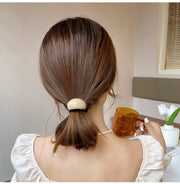 ヘアゴム レディース ヘアアクセサリー ラウンド 丸み モチーフ付き おしゃれ かわいい シンプル スモーキーカラー くすみカラー 髪留め 髪飾り ヘアアレンジ カジュアル デイリー 通勤 通学 オフィス 女性用 婦人用 ファッション小物