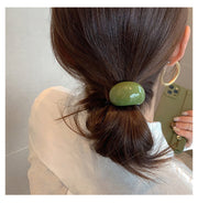 ヘアゴム レディース ヘアアクセサリー ラウンド 丸み モチーフ付き おしゃれ かわいい シンプル スモーキーカラー くすみカラー 髪留め 髪飾り ヘアアレンジ カジュアル デイリー 通勤 通学 オフィス 女性用 婦人用 ファッション小物