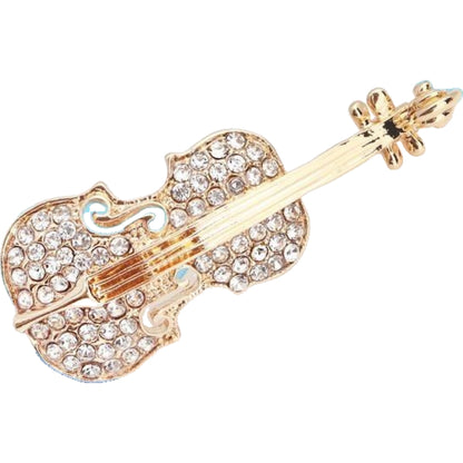ピンブローチ レディース アクセサリー 音符 楽器 バイオリン ヴァイオリン×ゴールド バリエーション画像