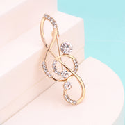 ピンブローチ レディース アクセサリー 音符 楽器 バイオリン キラキラ ラインストーン パール調 おしゃれ 可愛い プレゼント ト音記号 八分音符 ゴールドカラー シルバーカラー ストール 帽子 マフラーに
