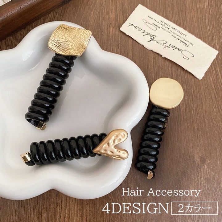 コイルポニー レディース ヘアアクセサリー スパイラルポニー ポニーテール フラワー 商品画像