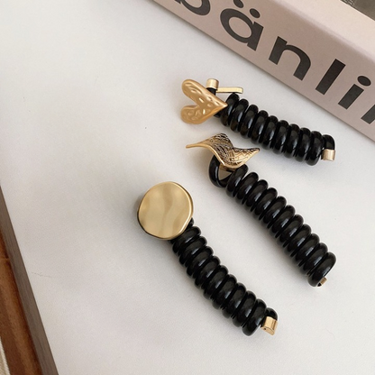 コイルポニー レディース ヘアアクセサリー スパイラルポニー ポニーテール フラワー 商品画像3