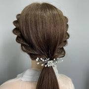 コーム ヘアコーム かんざし レディース 女性 ヘアアクセサリー 髪留め 髪飾り ヘアアレンジ リーフ パール調 フェイクパール 華やか 綺麗 お洒落 おしゃれ かわいい きれいめ 上品 高級感 パーティー 結婚式 女性用 婦人用