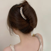 ヘアコーム 夜会巻きコーム レディース ヘアアクセサリー 女性用 フェイクパール パール調 ラインストーン 髪飾り 留袖 和服 七五三 卒業式 入学式 結婚式 母親 髪留め キラキラ おしゃれ かわいい 華やか 上品 エレガント フェミニン 大人女子 婦人用