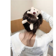 シュシュ ヘアゴム レディース 大人 ヘアアクセサリー ふわふわ もこもこ フェイクファー ウサギ クマ うさぎ くま おしゃれ かわいい 存在感 インパクト 髪留め ヘアアレンジ まとめ髪 ギフト プレゼント 贈り物 女性用 女子