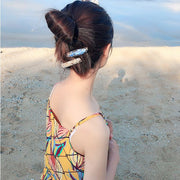 ヘアピン ヘアクリップ プレート ヘアアクセサリー まとめ髪 ヘアアレンジ シェル 透かし オーバル レクタングル 髪留め 楕円 長方形 前髪ピン ピンク ブルー ホワイト