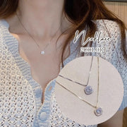 ネックレス レディース スクエアモチーフ ビジュー 鎖骨チェーン シンプル 上品 きれいめ アクセサリー ギフト 女性用