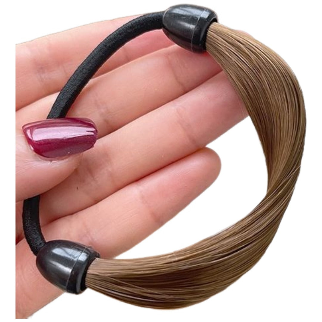 ヘアゴム 2個セット ウィッグゴム ヘアアクセサリー レディース 女性 髪ゴム 髪留め ゴム隠し 結び目隠し ストレート ヘアアレンジ 便利 簡単 ファッション小物