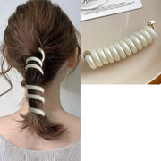コイルポニーフック コイルアップポニー 女性用 ヘアアクセサリー 髪留め 髪飾り スプリングヘアゴム ワイヤーポニー スパイラル