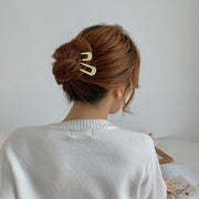 かんざし 簪 U字コーム ヘアアクセアリー レディース ヘアスティック 髪飾り 髪留め ヘアアレンジ まとめ髪 挿すだけ 簡単 メタル シンプル フェイクパール 夜会巻き ゴールドカラー シルバーカラー ギフト プレゼント 女性用 婦人用