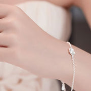 ブレスレット レディース アクセサリー 腕輪 プレゼント シンプル 上品 小さめ チャーム チェーン 花 フラワー 桜 ハート アジャスター 華奢 細い 長さ調節可能 小豆チェーン アズキチェーン シルバーカラー 普段使い お出かけ お呼ばれ おしゃれ かわいい 可愛い 女性 彼女 妻 嫁 大人女子 婦人 ガールズ ギフト 贈り物 誕生日 記念日 母の日 ホワイトデー
