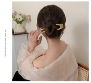 かんざし 簪 U字 単品 1本 レディース 女性用 婦人用 ヘアアクセサリー ヘアコーム 髪飾り ヘアアレンジ まとめ髪 挿すだけ 簡単 シンプル ロングヘア セミロング メタルカラー 光沢 エレガント 上品 大人女子 おしゃれ 浴衣 和装