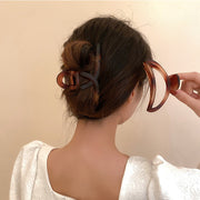 バンスクリップ ヘアクリップ レディース 女性 ヘアアクセサリー べっ甲風 半透明 髪飾り 髪留め ヘアアレンジ まとめ髪 定番 大人かわいい 上品 おしゃれ 普段使い