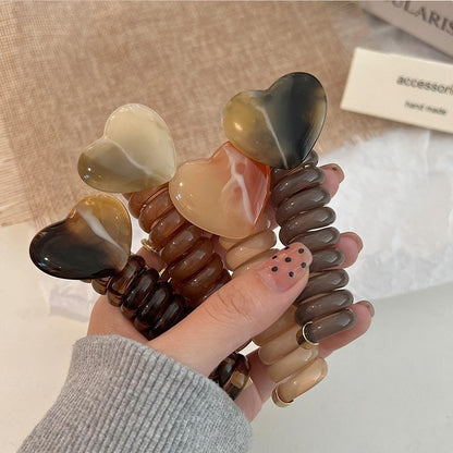 コイルポニー レディース 女性用 ヘアアクセサリー スパイラルポニー ハート 商品画像4