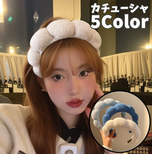 カチューシャ レディース ヘアアクセサリー 髪飾り 髪留め パイル地 商品画像