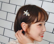 ヘアクリップ くちばしクリップ ヘアアクセサリー レディース 髪飾り 髪留め ヒトデ ラインストーン ビジュー パール風 可愛い