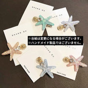 ヘアクリップ くちばしクリップ ヘアアクセサリー レディース 髪飾り 髪留め ヒトデ ラインストーン ビジュー パール風 可愛い