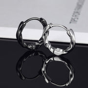 フープピアス ピアス メンズ レディース 男性 女性 男女兼用 アクセサリー リングタイプ サークル ウェーブ 輪っか ゆらゆら シンプル かっこいい カジュアル レトロ 定番 おしゃれ プレゼント ギフト 記念日 お出かけ 銀色 黒 ローズゴールド