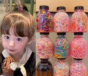 ヘアゴム 約1000本セット ヘアアクセサリー キッズ 子供 ガールズ 女の子 レディース 女性 小さめ カラフル かわいい おしゃれ 髪ゴム まとめ髪 ヘアアレンジ デイリー 大容量 たっぷり 使い捨て