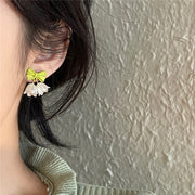 スタッドピアス アクセサリー レディース 女性用 スズラン 小花 フラワー リボン 可憐 垂れる おしゃれ かわいい お出かけ ガーリー キュート フェミニン 大人上品 きれいめ カジュアル デイリー ギフト プレゼント 贈り物