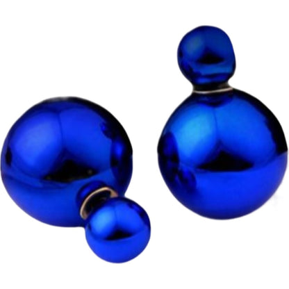 ピアス スタッドピアス レディース アクセサリー バックキャッチ付き ボール ブルー バリエーション画像