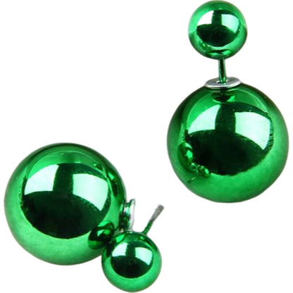 ピアス スタッドピアス レディース アクセサリー バックキャッチ付き ボール グリーン バリエーション画像
