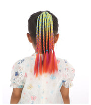 エクステ ヘアゴム 三つ編み 部分ウィッグ キッズ 子供用 ヘアアクセサリー グラデーション ツイスト つけ毛 つけ髪 付け毛 ヘアピース ヘアアレンジ エクステンション ワンポイント カラー おしゃれ かわいい かっこいい ダンス 仮装 ハロウィン イベント パーティー