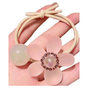 ヘアゴム 髪ゴム 単品 1本 レディース 女性用 ヘアアクセサリー フラワー お花 ボールチャーム まとめ髪 髪飾り 髪留め ヘアアレンジ おしゃれ かわいい フェミニン ガーリー 大人可愛い オフィス 通勤 学生 女子
