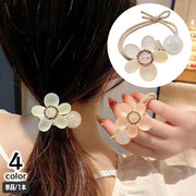 ヘアゴム 髪ゴム 単品 1本 レディース 女性用 ヘアアクセサリー フラワー お花 ボールチャーム まとめ髪 髪飾り 髪留め ヘアアレンジ おしゃれ かわいい フェミニン ガーリー 大人可愛い オフィス 通勤 学生 女子