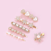 ヘアピン ヘアクリップ レディース ヘアアクセサリー ラインストーン フェイクパール ビジュー 上品 きれいめ 可愛い ハート 雪の結晶 髪飾り 髪留め ヘアアレンジ まとめ髪 かわいい おしゃれ お洒落 デイリー 普段使い お出かけ お呼ばれ 女性 婦人 彼女 妻 友達 プレゼント ギフト 贈り物 誕生日 記念日 母の日 敬老の日 ホワイトデー クリスマス