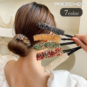 シニヨンメーカー お団子メーカー 髪留め レディース 女性 ヘアアクセサリー ファッション雑貨 ワイヤー式 ワイヤータイプ ビーズ ピンク ブルー カラフル グリーン 可愛い キュート フェミニン おしゃれ