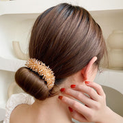 シニヨンメーカー お団子メーカー 髪留め レディース 女性 ヘアアクセサリー ファッション雑貨 ワイヤー式 ワイヤータイプ ビーズ ピンク ブルー カラフル グリーン 可愛い キュート フェミニン おしゃれ
