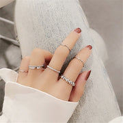指輪 8点セット リング アクセサリー レディース 女性 婦人 ファッションリング シンプル おしゃれ かわいい ギフト プレゼント ファッション雑貨