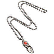 ネックレス ペンダント チェーン メンズ レディース アクセサリー プレゼント 誕生日 フェザー 羽根 インディアンジュエリー風 おしゃれ お洒落 かっこいい カッコイイ 男女兼用 ユニセックス 男性 女性 彼氏 彼女 夫 妻 旦那 嫁 恋人 友達 ギフト 贈り物 記念日 父の日 母の日 バレンタインデー ホワイトデー