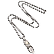 ネックレス ペンダント チェーン メンズ レディース アクセサリー プレゼント 誕生日 フェザー 羽根 インディアンジュエリー風 おしゃれ お洒落 かっこいい カッコイイ 男女兼用 ユニセックス 男性 女性 彼氏 彼女 夫 妻 旦那 嫁 恋人 友達 ギフト 贈り物 記念日 父の日 母の日 バレンタインデー ホワイトデー