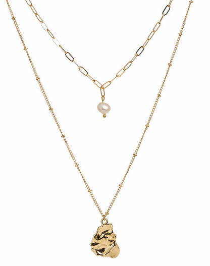 ネックレス レディース 女性 アクセサリー ファッション雑貨 フェイク2連 - バリエーション画像