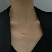 ネックレス アクセサリー レディース 女性用 ファッション小物 ビーンズ 豆 変形 丸型 おしゃれ かわいい シンプル エレガント 上品 プレゼント ギフト 誕生日 記念日