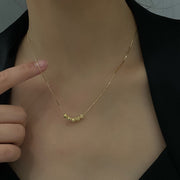 ネックレス アクセサリー レディース 女性用 ファッション小物 ビーンズ 豆 変形 丸型 おしゃれ かわいい シンプル エレガント 上品 プレゼント ギフト 誕生日 記念日