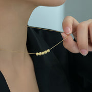 ネックレス アクセサリー レディース 女性用 ファッション小物 ビーンズ 豆 変形 丸型 おしゃれ かわいい シンプル エレガント 上品 プレゼント ギフト 誕生日 記念日