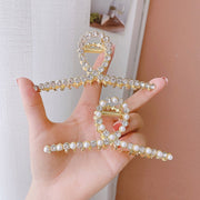 ヘアクリップ バンスクリップ ヘアアクセサリー レディース 女性 髪飾り 髪留め まとめ髪 ヘアアレンジ キラキラ 華やか フェイクパール 大人上品 フェミニン オフィス 簡単 女性用 婦人用 ファッション小物