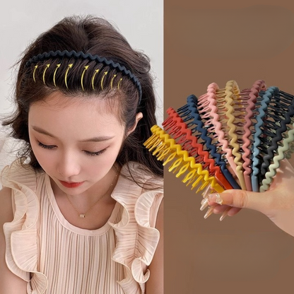 カチューシャ レディース ヘアアクセサリー ウェーブ ヘアバンド 細め 商品画像2