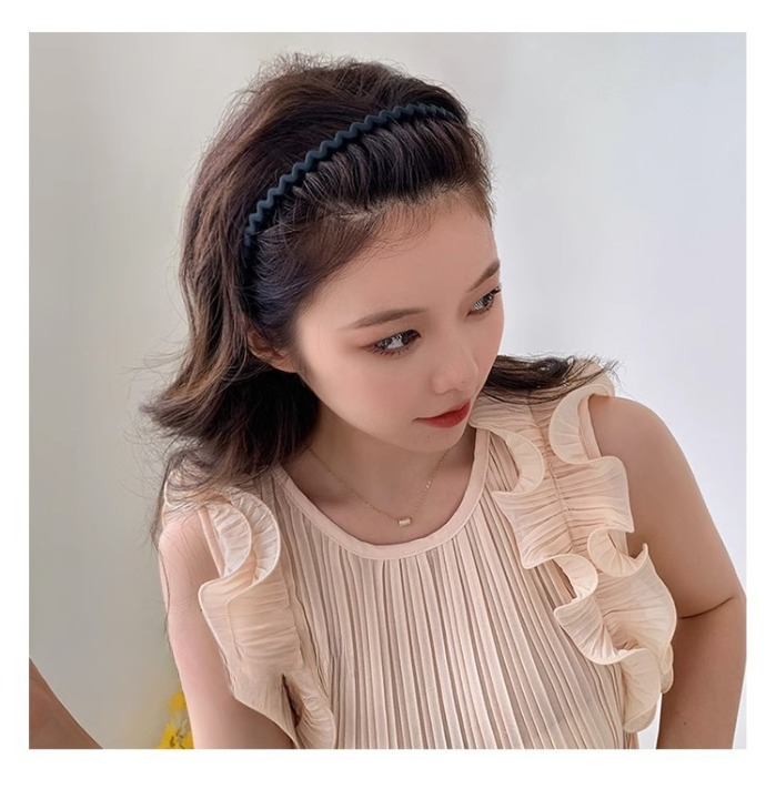 カチューシャ レディース ヘアアクセサリー ウェーブ ヘアバンド 細め 商品画像3