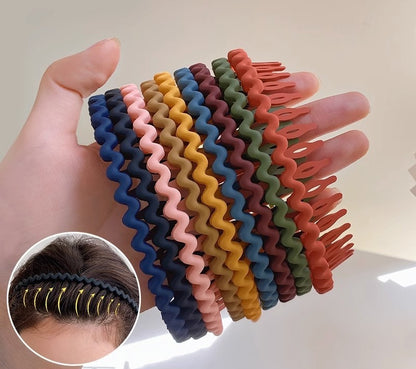 カチューシャ レディース ヘアアクセサリー ウェーブ ヘアバンド 細め 商品画像5