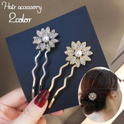 ヘアピン Uピン 簪 かんざし レディース ヘアアクセサリー フラワー 花 ラインストーン キラキラ パール調 きれいめ 華やか 可愛い おしゃれ エレガント パーティー 結婚式 二次会 髪留め 髪飾り まとめ髪 ヘアアレンジ お呼ばれ おでかけ 女性用