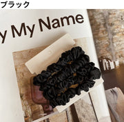 シュシュ 4個セット ヘアゴム 髪ゴム ヘアアクセサリー レディース 女性 サテン 無地 単色 シンプル 髪留め まとめ髪 ヘアアレンジ ポニーテール お洒落 大人可愛い きれいめ お出かけ 普段使い デイリー 婦人