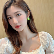スタッドピアス ピアス レディース 女性 婦人 耳飾り アクセサリー 大ぶり ぷっくり 色違い 左右非対称 かわいい おしゃれ キュート ガーリー シンプル プレゼント ギフト お出かけ ベージュ 茶 ピンク 青 紫 緑 黄