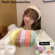 カチューシャ レディース 幅広 ワイド 太め 無地 ボリューム 髪飾り ヘアアレンジ 可愛い もこもこ おしゃれ 女性 ヘアアクセサリー